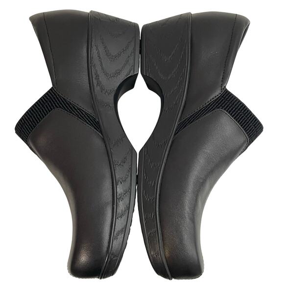 Klogs Women's Salem Clogs Work Shoes Leather Platform Slip Resistant 7.5 M Black - Picture 3 of 12